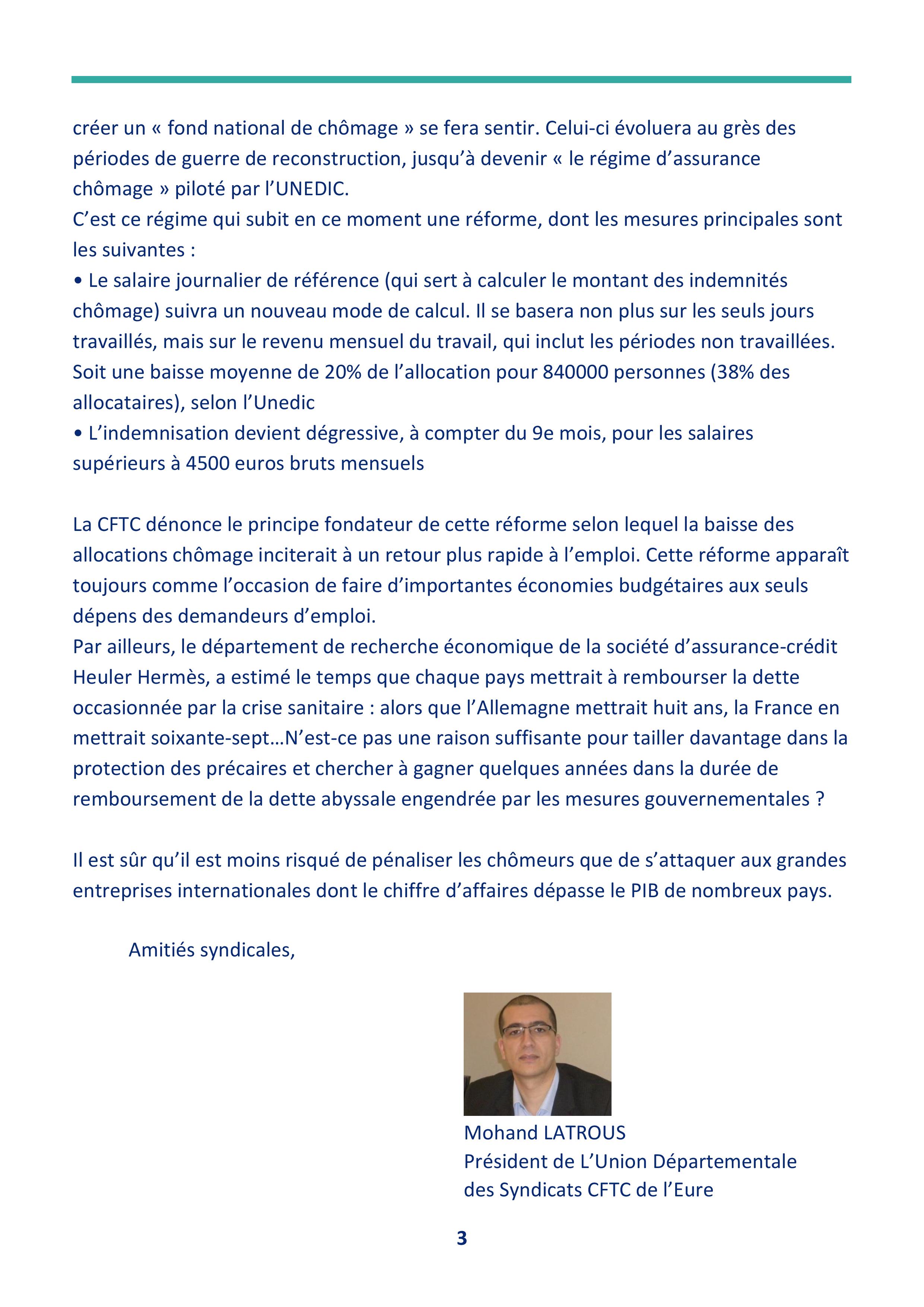 La lettre du Président n°2