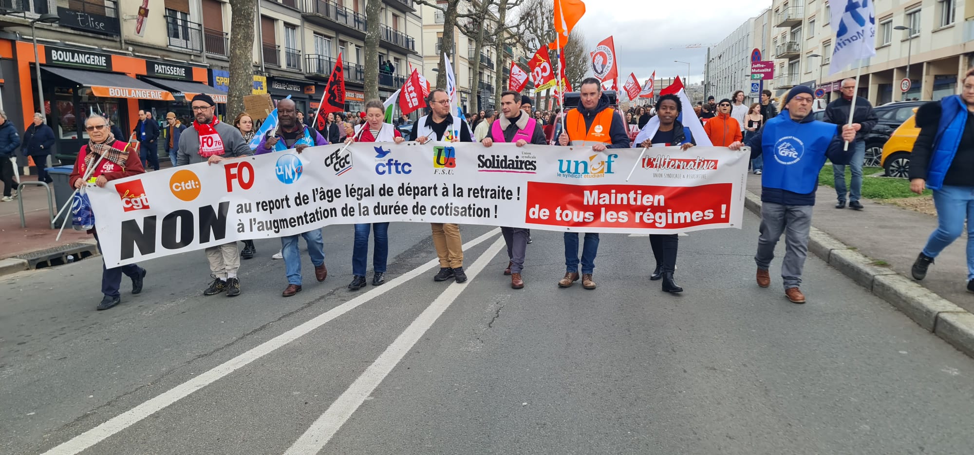 Manifestation du 06 AVRIL 2023 à Rouen: le cortège CFTC