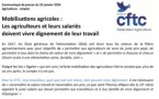 Communiqué de presse de la fédération Agriculture